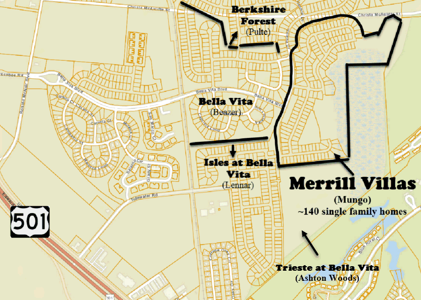 Merrill Villas new home community in Carolina Forest by Mungo.